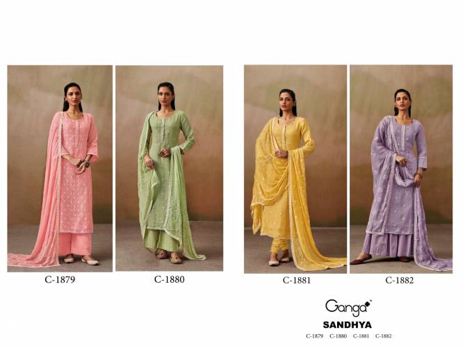 Sandhya By Ganga Embroidery Premium Cotton Dress Material Wholesale Shop In Surat